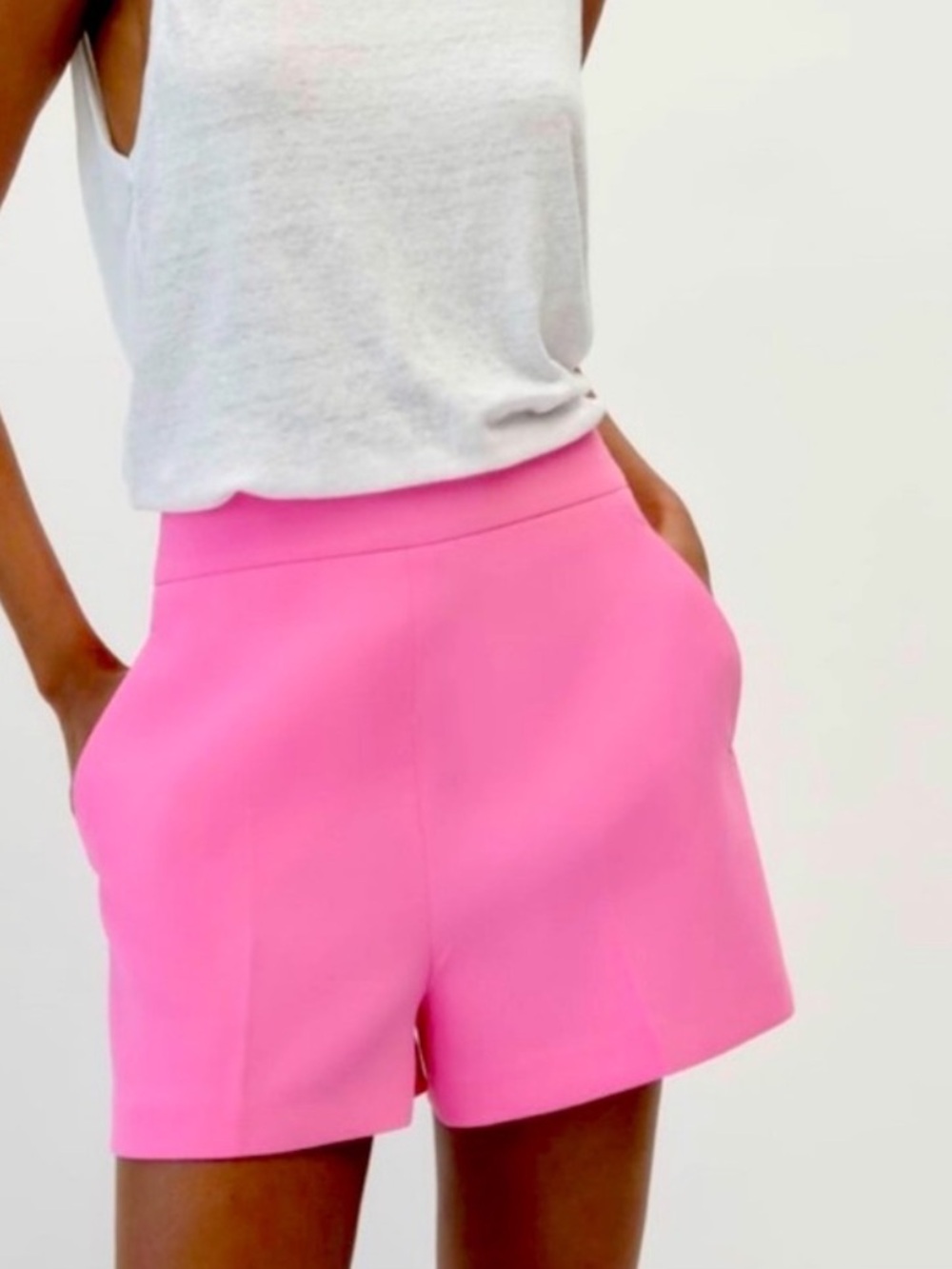 Zara high waist pink shorts size XS